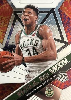 #12 Giannis Antetokounmpo - Milwaukee Bucks - 2019-20 Panini Mosaic - Will to Win Basketball