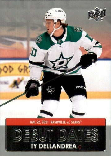 #DD-12 Ty Dellandrea - Dallas Stars - 2021-22 Upper Deck - Debut Dates Hockey