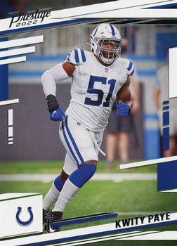 #130 Kwity Paye - Indianapolis Colts - 2022 Panini Prestige Football