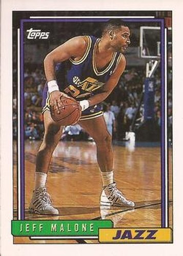 #130 Jeff Malone - Utah Jazz - 1992-93 Topps Basketball