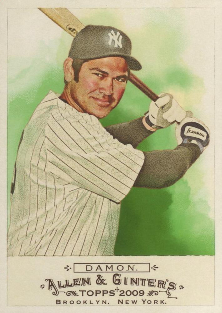 #130 Johnny Damon - New York Yankees - 2009 Topps Allen & Ginter Baseball