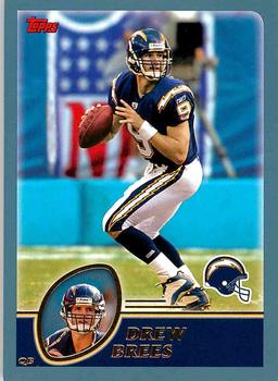 #131 Drew Brees - San Diego Chargers - 2003 Topps Football