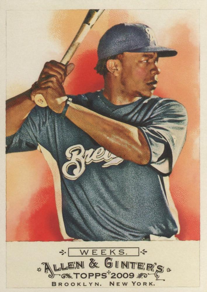 #131 Rickie Weeks - Milwaukee Brewers - 2009 Topps Allen & Ginter Baseball