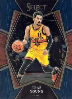 #131 Trae Young - Atlanta Hawks - 2021-22 Panini Select - Blue Basketball
