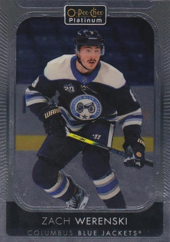 #132 Zach Werenski - Columbus Blue Jackets - 2021-22 O-Pee-Chee Platinum Hockey