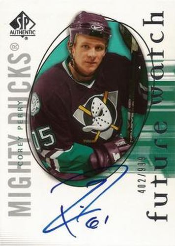 #132 Corey Perry - Anaheim Mighty Ducks - 2005-06 SP Authentic Hockey