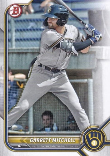 #BP-132 Garrett Mitchell - Milwaukee Brewers - 2022 Bowman - Prospects Baseball
