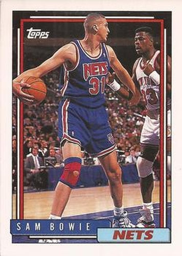 #132 Sam Bowie - New Jersey Nets - 1992-93 Topps Basketball