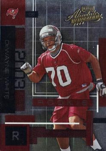 #132 DeWayne White - Tampa Bay Buccaneers - 2003 Playoff Absolute Memorabilia Football
