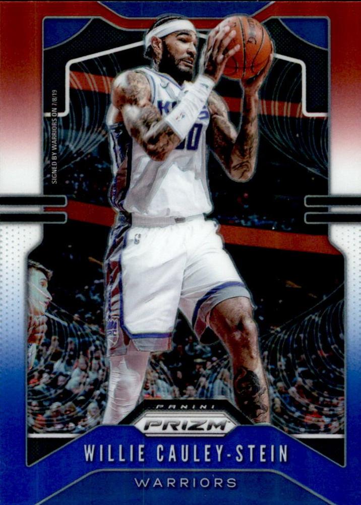 #132 Willie Cauley-Stein - Golden State Warriors - 2019-20 Panini Prizm - Prizms Red White and Blue Basketball