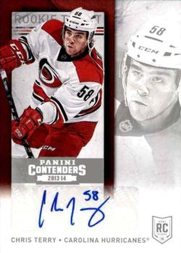 #132b Chris Terry - Carolina Hurricanes - 2013-14 Panini Contenders Hockey