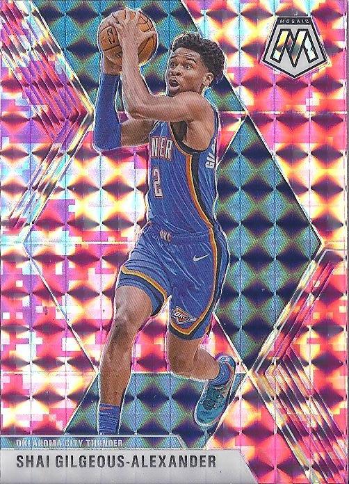 #133 Shai Gilgeous-Alexander - Oklahoma City Thunder - 2019-20 Panini Mosaic - Camo Pink Basketball