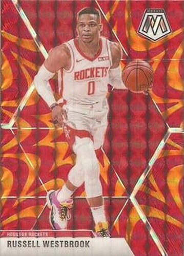 #134 Russell Westbrook - Houston Rockets - 2019-20 Panini Mosaic - Reactive Orange Basketball