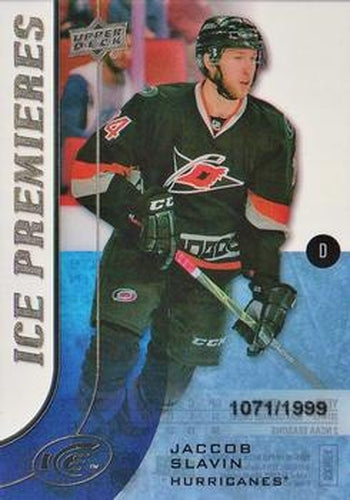 #134 - Jaccob Slavin - Carolina Hurricanes - 2015-16 Upper Deck Ice Hockey