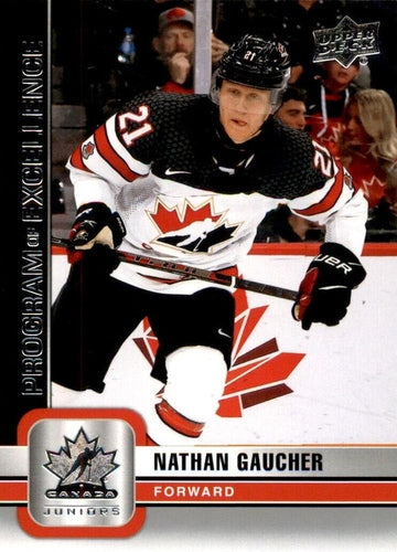 #134 Nathan Gaucher - Canada - 2023 Upper Deck Team Canada Juniors Hockey