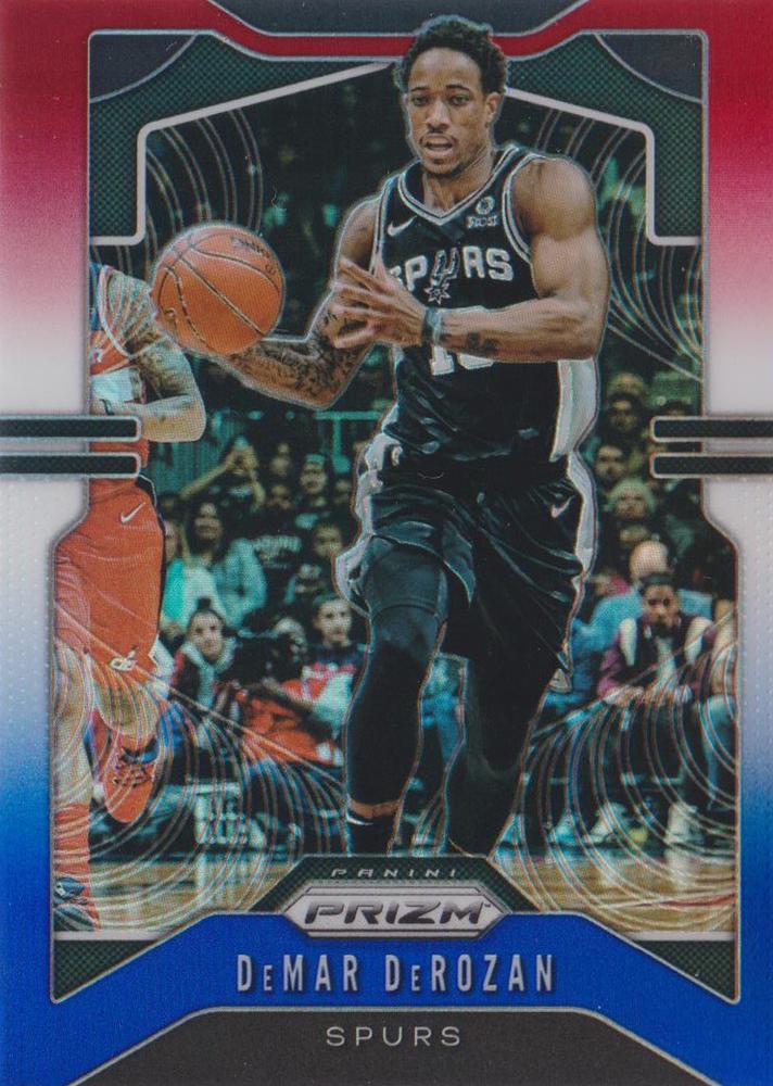 #134 DeMar DeRozan - San Antonio Spurs - 2019-20 Panini Prizm - Prizms Red White and Blue Basketball
