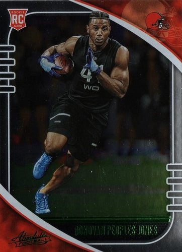 #134 Donovan Peoples-Jones - Cleveland Browns - 2020 Panini Absolute - Green Football