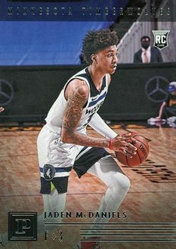 #134 Jaden McDaniels - Minnesota Timberwolves - 2020-21 Panini Chronicles Basketball