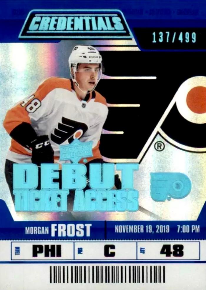 #134 Morgan Frost - Philadelphia Flyers - 2019-20 Upper Deck Credentials Hockey