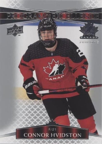 #134 Connor Hvidston - Canada - 2022-23 Upper Deck Team Canada Juniors Hockey