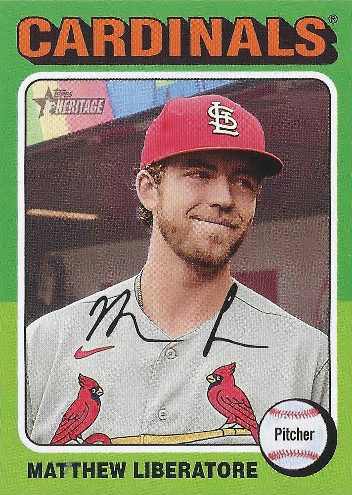 #135 Matthew Liberatore - St. Louis Cardinals - 2024 Topps Heritage Baseball