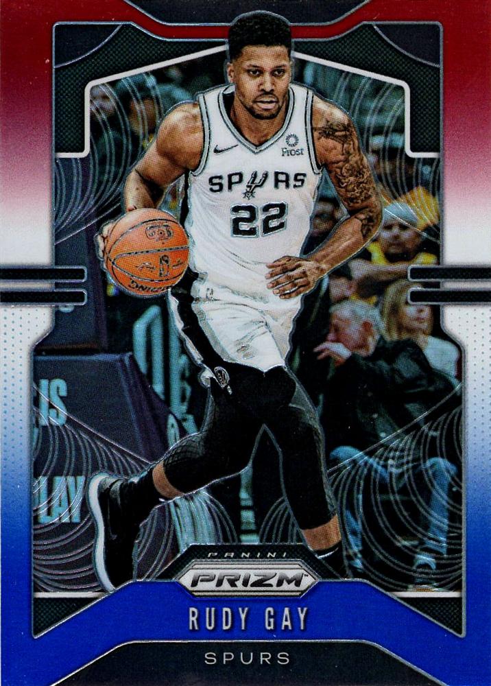 #135 Rudy Gay - San Antonio Spurs - 2019-20 Panini Prizm - Prizms Red White and Blue Basketball