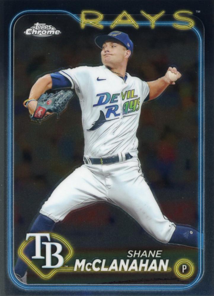 #135 Shane McClanahan - Tampa Bay Rays - 2024 Topps Chrome Baseball