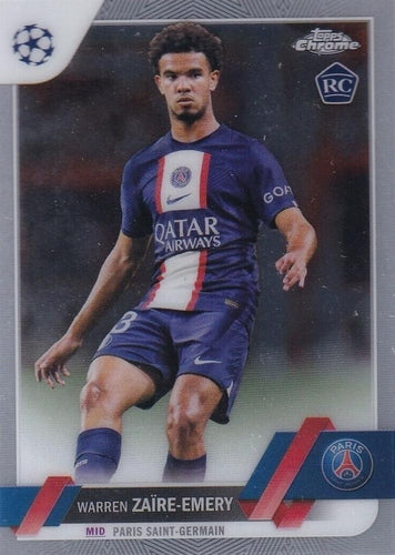 #135 Warren Zaïre-Emery - Paris Saint-Germain - 2022-23 Topps Chrome UEFA Club Competitions Soccer