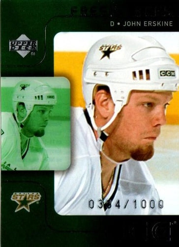 #136 John Erskine - Dallas Stars - 2001-02 Upper Deck Ice Hockey