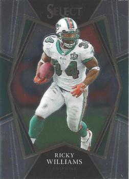 #136 Ricky Williams - Miami Dolphins - 2021 Panini Select - Black and Gold Prizm Die Cut Football