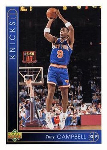 #136 Tony Campbell - New York Knicks - 1993-94 Upper Deck Basketball