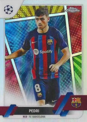 #136b Pedri - FC Barcelona - 2022-23 Topps Chrome UEFA Club Competitions Soccer
