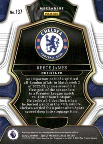 #137 Reece James - Chelsea FC - 2022-23 Panini Select Premier League Soccer