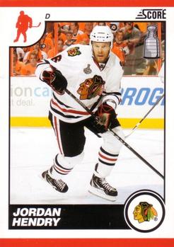#137 Jordan Hendry - Chicago Blackhawks - 2010-11 Score Hockey