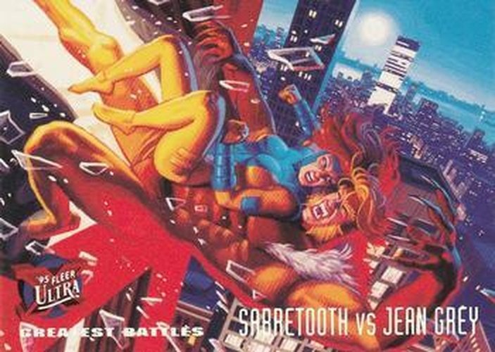 #138 Sabretooth vs. Jean Grey - 1995 Fleer Ultra X-Men