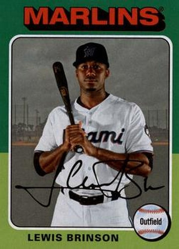 #138 Lewis Brinson - Miami Marlins - 2019 Topps Archives Baseball