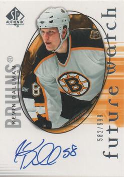 #138 Kevin Dallman - Boston Bruins - 2005-06 SP Authentic Hockey