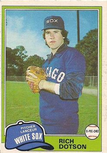 #138 Richard Dotson - Chicago White Sox - 1981 O-Pee-Chee - Gray Back Baseball