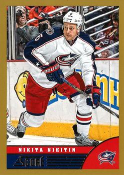 #138 Nikita Nikitin - Columbus Blue Jackets - 2013-14 Score - Gold Hockey