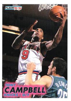 #139 Tony Campbell - New York Knicks - 1993-94 Fleer Basketball