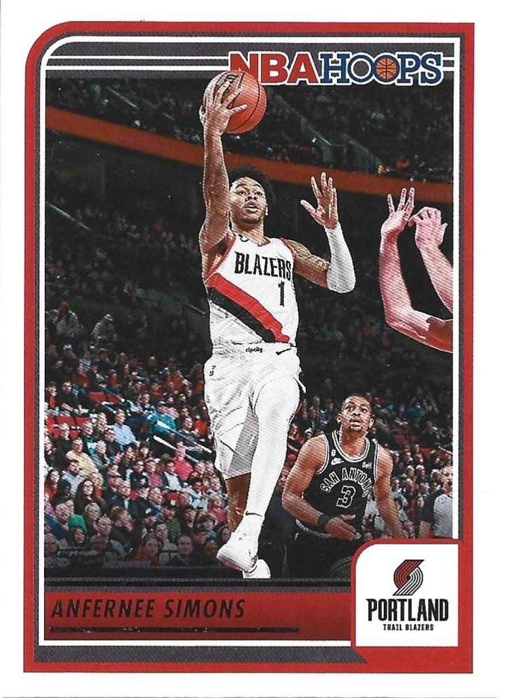 #139 Anfernee Simons - Portland Trail Blazers - 2023-24 Hoops Basketball