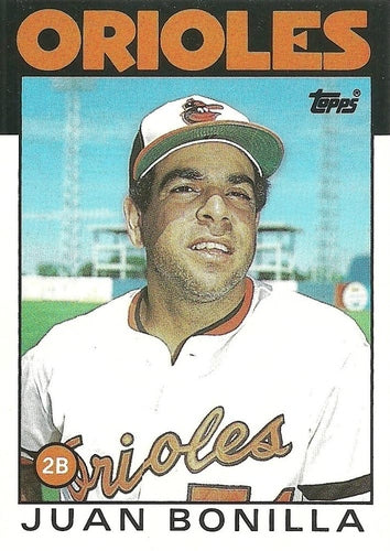 #13T Juan Bonilla - Baltimore Orioles - 1986 Topps Traded Baseball