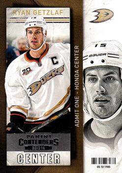 #13 Ryan Getzlaf - Anaheim Ducks - 2013-14 Panini Contenders Hockey