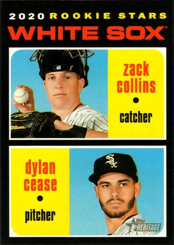 #13 White Sox 2020 Rookie Stars Zack Collins / Dylan Cease - Chicago White Sox - 2020 Topps Heritage Baseball
