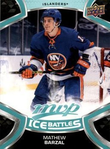 #13 Mathew Barzal - New York Islanders - 2021-22 Upper Deck MVP - Ice Battles Hockey
