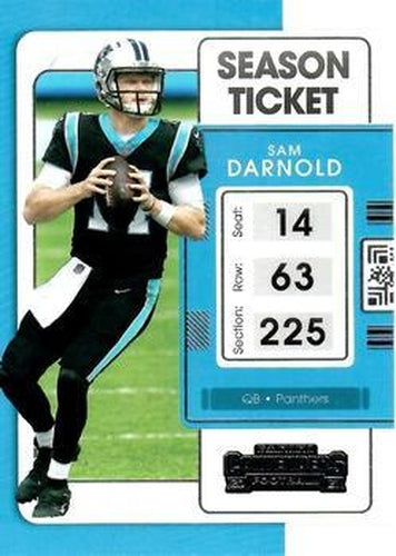 #13 Sam Darnold - Carolina Panthers - 2021 Panini Contenders Football
