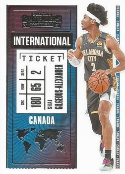 #13 Shai Gilgeous-Alexander - Oklahoma City Thunder - 2020-21 Panini Contenders - International Ticket Basketball