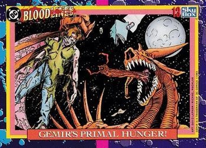 #13 Gemir's Primal Hunger! - 1993 SkyBox DC Comics Bloodlines