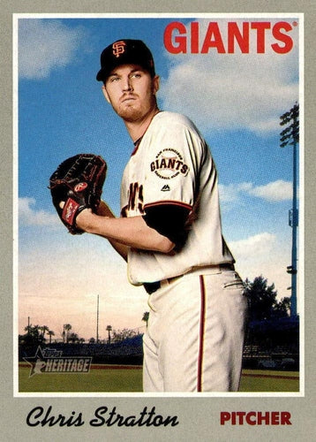 #13 Chris Stratton - San Francisco Giants - 2019 Topps Heritage Baseball