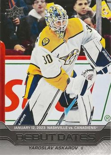 #DD-13 Yaroslav Askarov - Nashville Predators - 2023-24 Upper Deck - Debut Dates Hockey